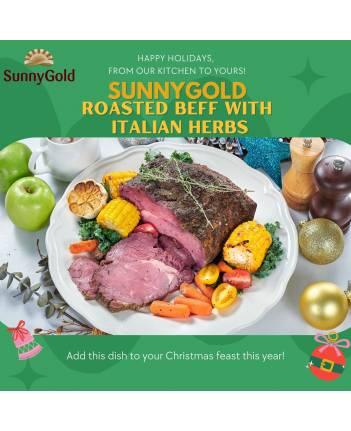SunnyGold Ribeye Roast Beef with Italian Herbs +- 1.2kg with Brown Sauce (Halal)