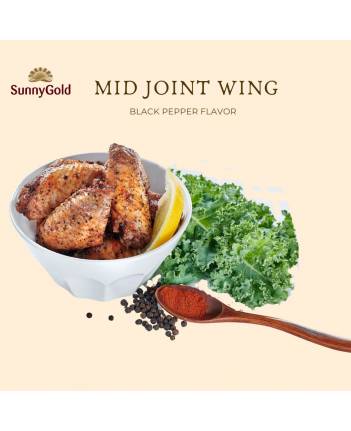 SunnyGold Black Pepper Mid Joint Wings (Frozen) 1kg