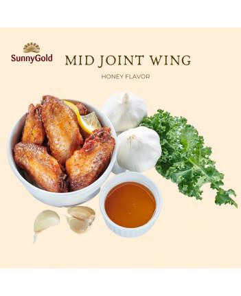 SunnyGold Honey Chicken Mid Joint Wings (Frozen) 1kg