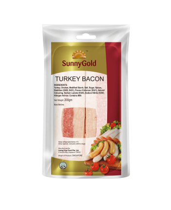 SunnyGold Turkey Bacon 200g