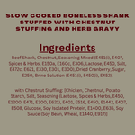 [Christmas] Slow Cooked Boneless Beef Shank 1.2kg Stuffed with Chestnut Stuffing and Herb Gravy