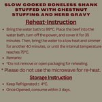 [Christmas] Slow Cooked Boneless Beef Shank 1.2kg Stuffed with Chestnut Stuffing and Herb Gravy