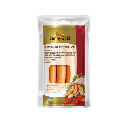 SunnyGold Chicken Garlic Sausage 200g