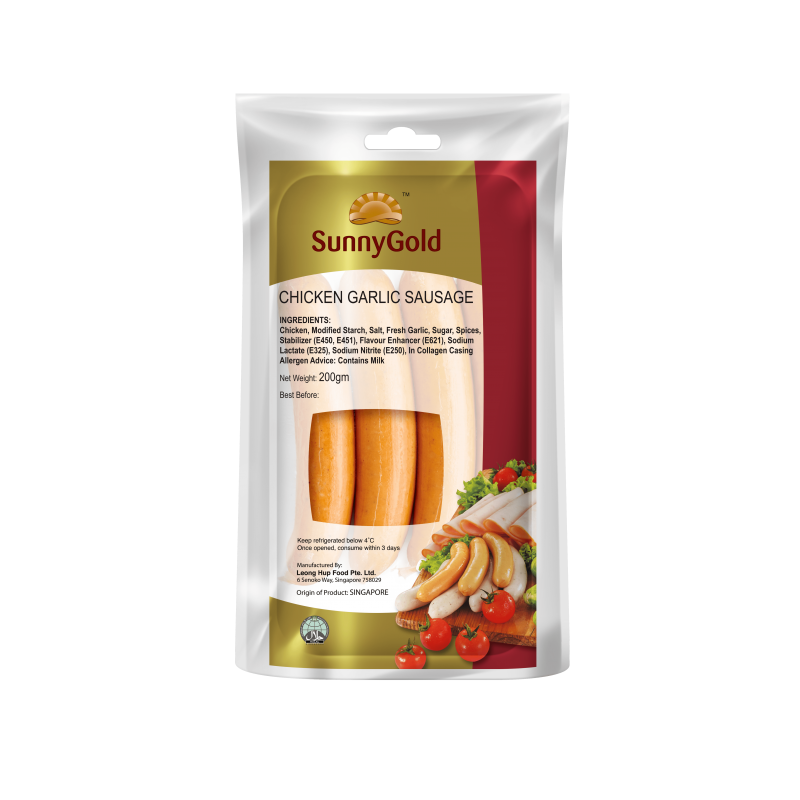 SunnyGold Chicken Garlic Sausage 200g