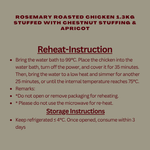 [Christmas] Rosemary Roasted Chicken 1.3kg Stuffed with Chestnut Stuffing & Apricot