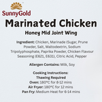 SunnyGold Marinated Chicken Honey Mid Joint Wing 500g