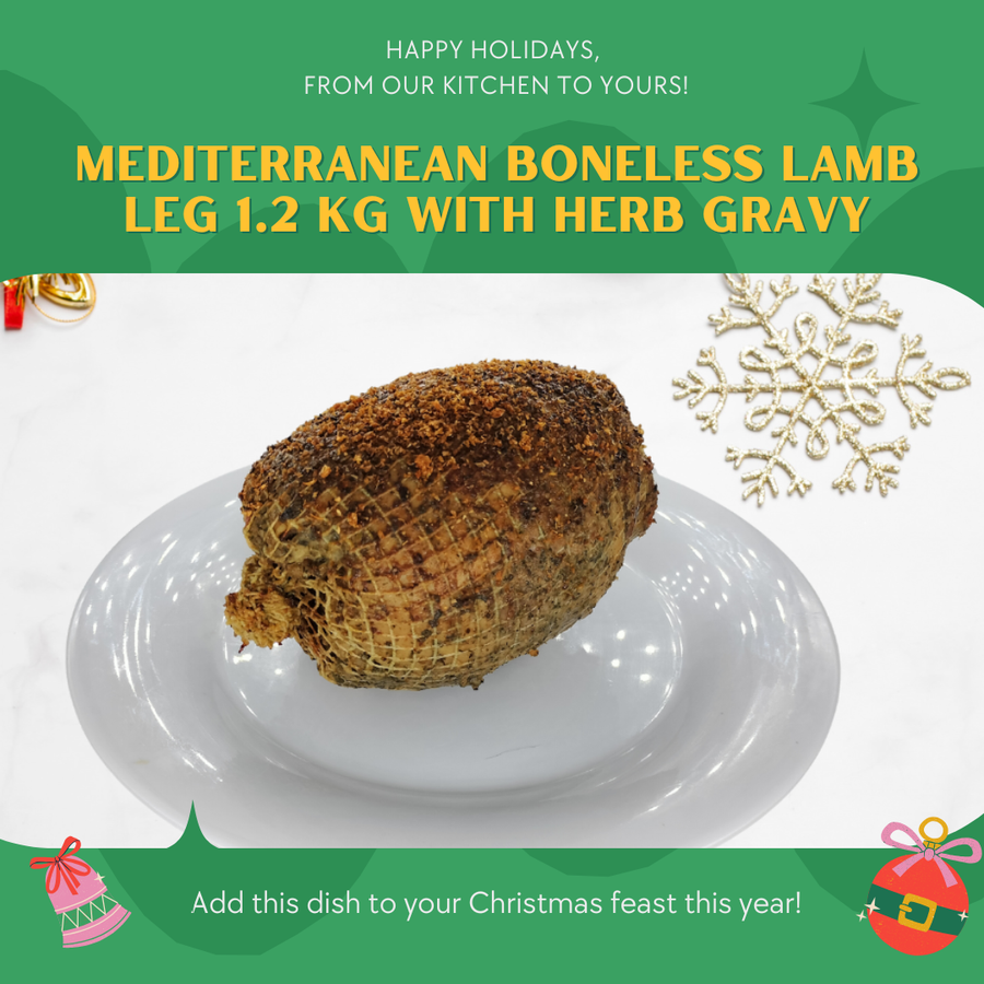 [Christmas] Mediterranean Boneless Lamb Leg 1.2kg with Herb Gravy