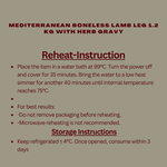 [Christmas] Mediterranean Boneless Lamb Leg 1.2kg with Herb Gravy