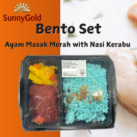 SunnyGold Ayam Masak Merah with Nasi Kerabu