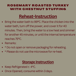 [Christmas] Rosemary Turkey 3.6kg +/- Chestnut Stuffing 500g Brown Sauce 150g