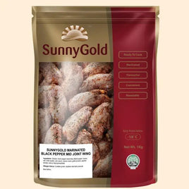 SunnyGold Black Pepper Mid Joint Wings (Frozen) 1kg