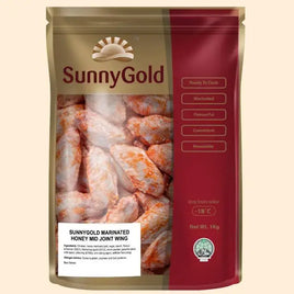 SunnyGold Honey Chicken Mid Joint Wings (Frozen) 1kg